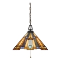 Elstead - Kroonluchter met ketting Tiffany INGLENOOK 3xE27/60W/230V