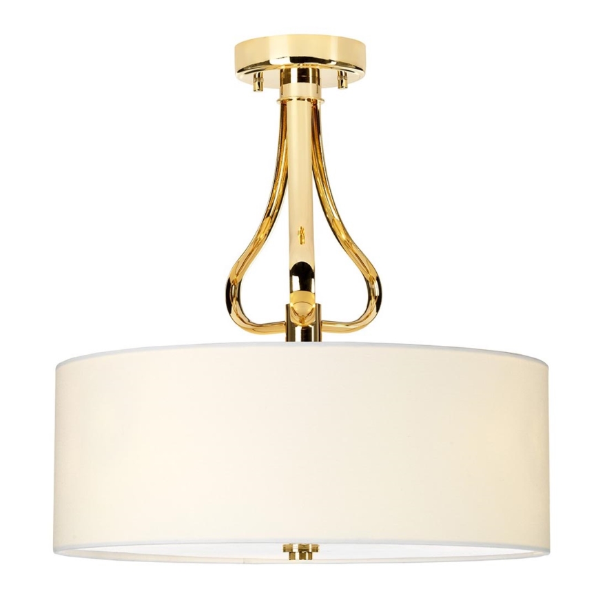 Elstead - LED Badkamer hanglamp met vaste pendel FALMOUTH 1xG9/3W/230V IP44 beige/goud