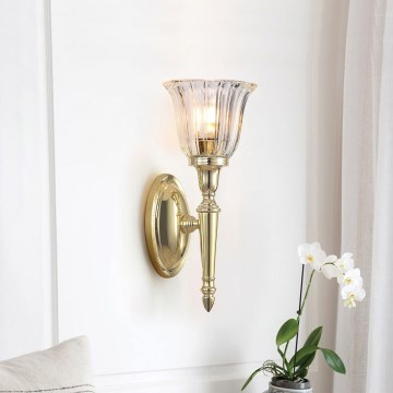 Elstead - LED-wandlamp voor badkamer DRYDEN 1xG9/3W/230V IP44 goudkleurig