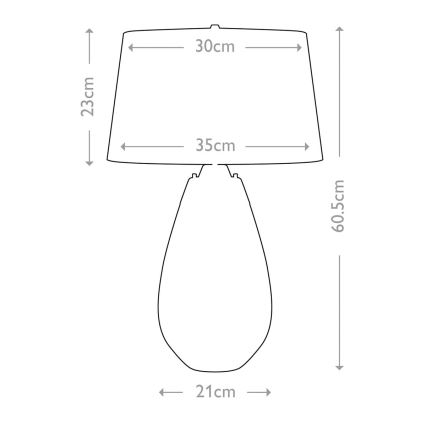 Elstead - LED Tafellamp LENA 1xE27/60W/230V + 1xGU10/7W 60,5cm blauw/wit