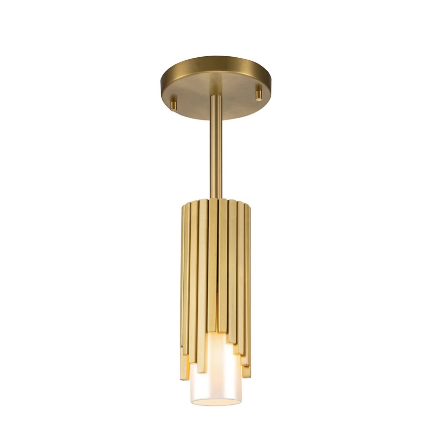 Elstead - Hanglamp met stang MARVELE 1xE14/40W/230V goudkleurig