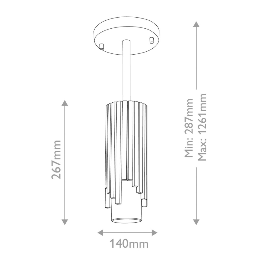 Elstead - Hanglamp met stang MARVELE 1xE14/40W/230V goudkleurig