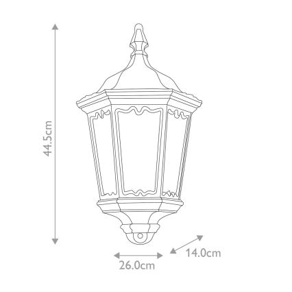 Elstead - Buitenwandlamp MEDSTEAD 1xE27/60W/230V IP44 zwart