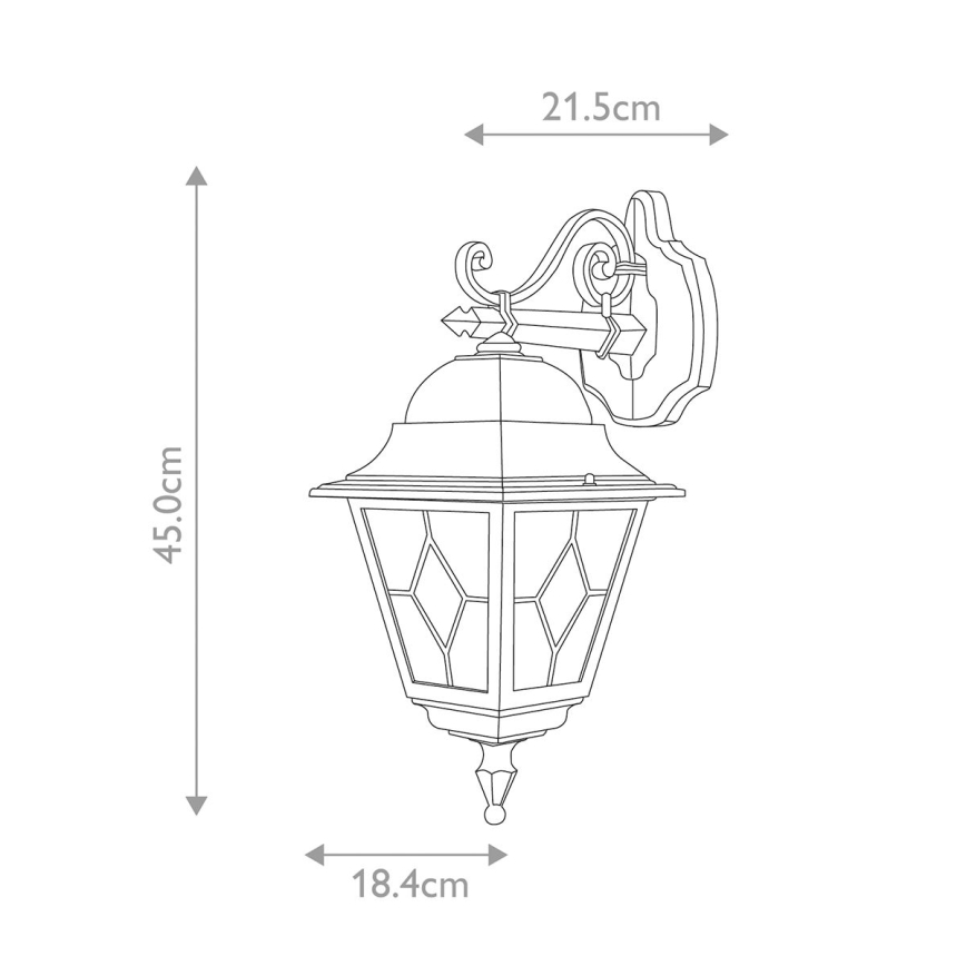 Elstead NR2-BLK - Wandlamp voor buiten NORFOLK 1xE27/100W/230V IP43