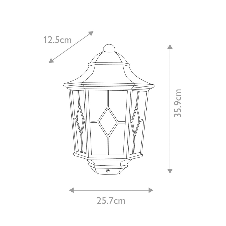 Elstead NR7-2-BLK - Wandlamp voor buiten NORFOLK 1xE27/100W/230V IP43