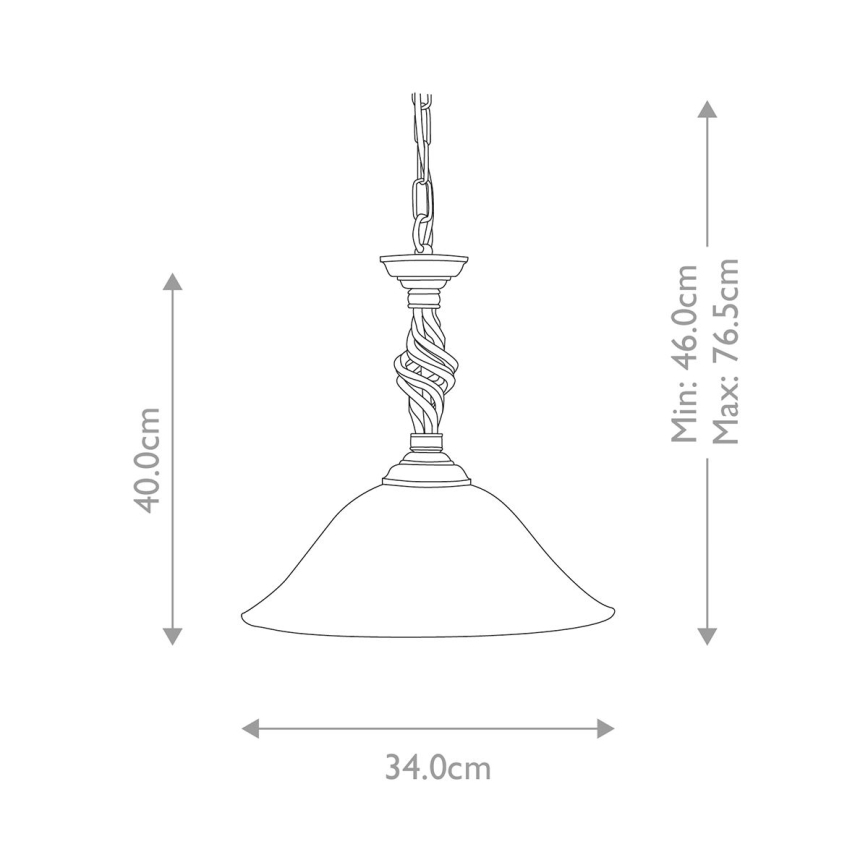 Elstead - Hanglamp aan een ketting PEMBROKE 1xE27/60W/230V