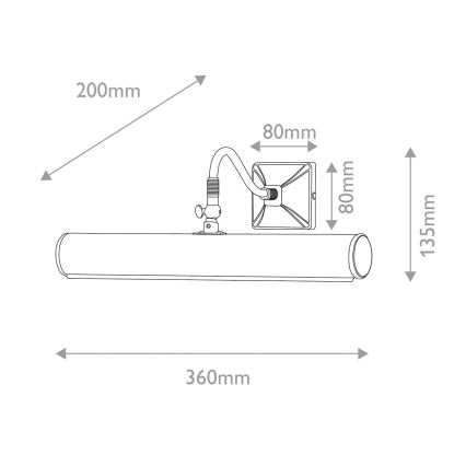 Elstead - Schilderijlamp PICTURE LIGHT 2xE14/40W/230V goud