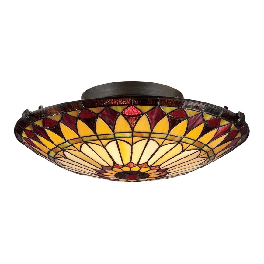 Elstead - Plafondlamp Tiffany WEST 2xE27/75W/230V