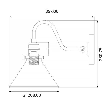 Elstead PV1-AB - Wandlamp PROVENCE 1xE27/60W/230V
