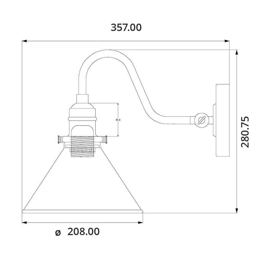 Elstead PV1-AB - Wandlamp PROVENCE 1xE27/60W/230V