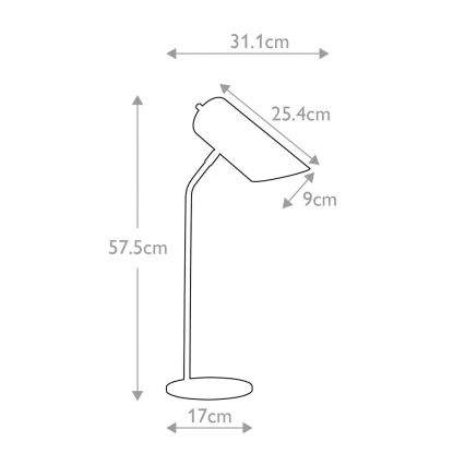 Elstead - Tafellamp QUINTO 1xE27/8W/230V grijs