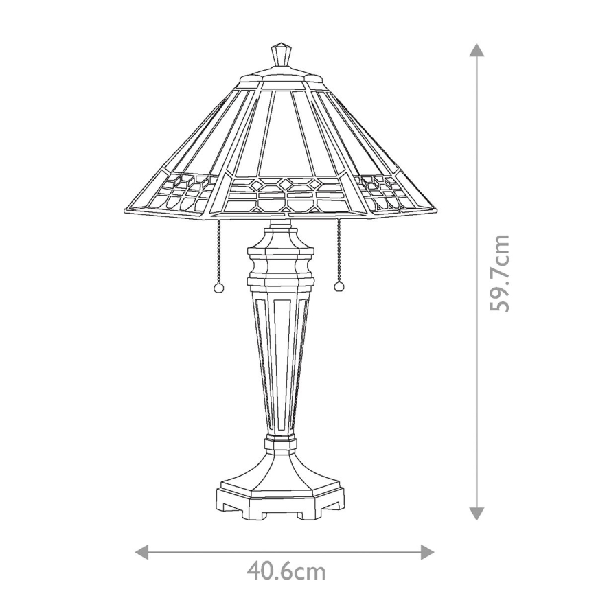Elstead QZ-ARDEN-TL - Tafellamp ALCOTT 2xE27/60W/230V