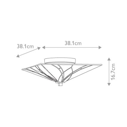 Elstead - Plafondlamp Tiffany ASHEVILLE 2xE27/60W/230V