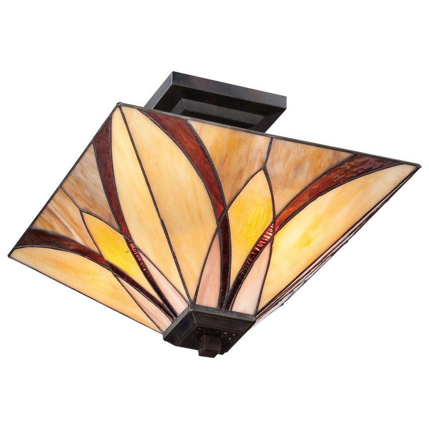 Elstead - Plafondlamp Tiffany ASHEVILLE 2xE27/100W/230V