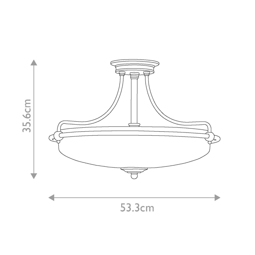 Elstead - Bevestigde hanglamp GRIFFIN 4xE27/100W/230V mat chroom