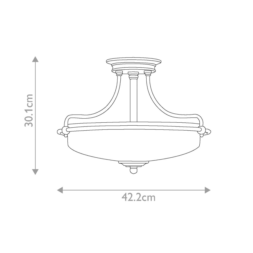 Elstead - Bevestigde hanglamp GRIFFIN 3xE27/100W/230V mat chroom