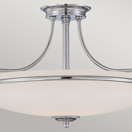 Elstead - Bevestigde hanglamp GRIFFIN 3xE27/100W/230V glanzend chroom