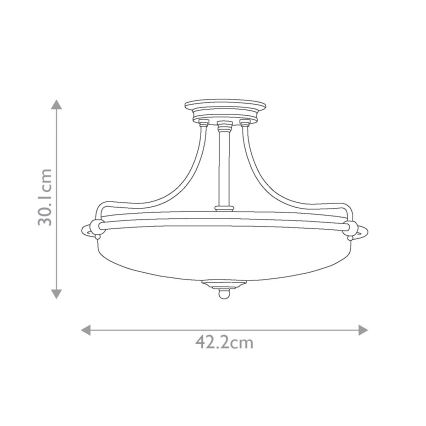 Elstead - Bevestigde hanglamp GRIFFIN 3xE27/100W/230V brons