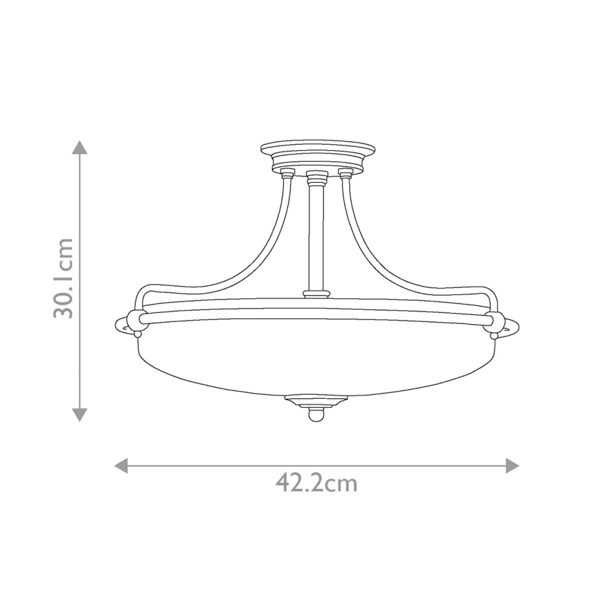 Elstead - Bevestigde hanglamp GRIFFIN 3xE27/100W/230V brons