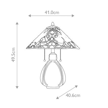 Elstead QZ-INDIA-TL - Tafellamp INDIA 2xE27/75W/230V