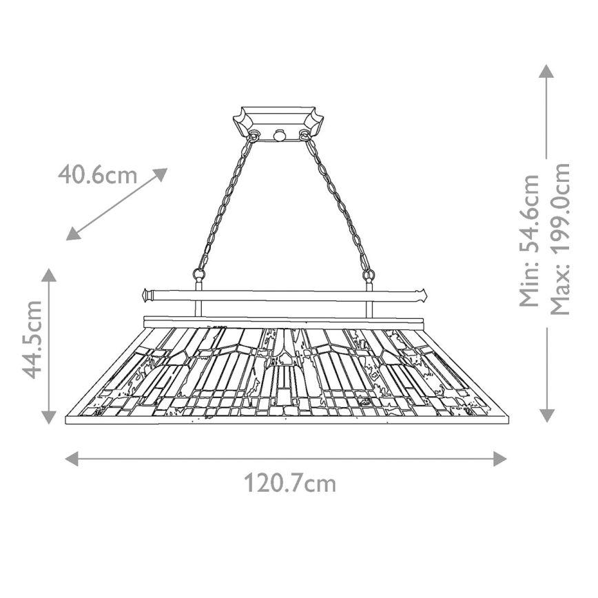 Elstead QZ-INGLENOOK-ISLE - Hanglamp aan een ketting INGLENOOK 3xE27/100W/230V
