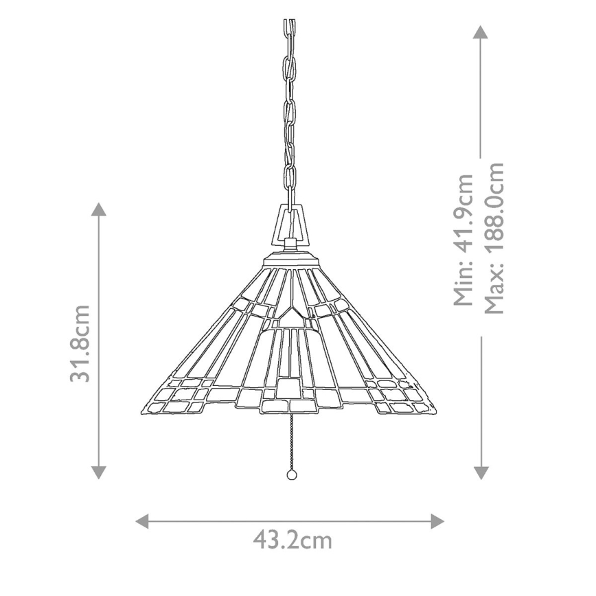 Elstead QZ-INGLENOOK-P-A - Hanglamp aan een ketting INGLENOOK 3xE27/60W/230V