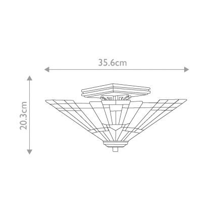 Elstead QZ-INGLENOOK-SF - Plafondlamp INGLENOOK 2xE27/60W/230V