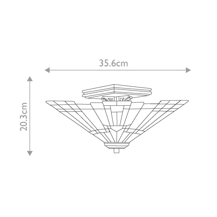 Elstead QZ-INGLENOOK-SF - Plafondlamp INGLENOOK 2xE27/60W/230V