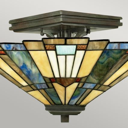 Elstead - Plafondlamp Tiffany INGLENOOK 2xE27/60W/230V