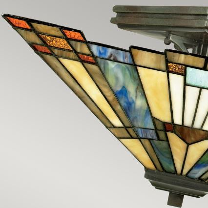 Elstead - Plafondlamp Tiffany INGLENOOK 2xE27/60W/230V