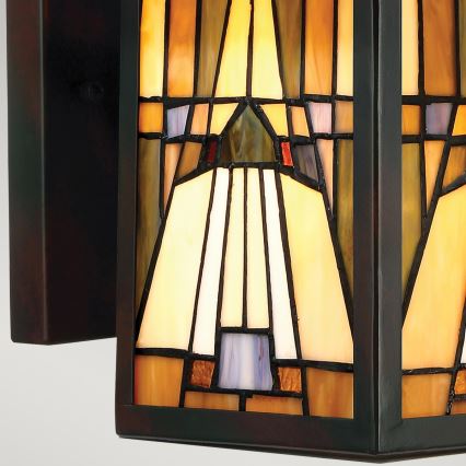 Elstead - Buitenwandlamp Tiffany INGLENOOK 1xE27/60W/230V IP44