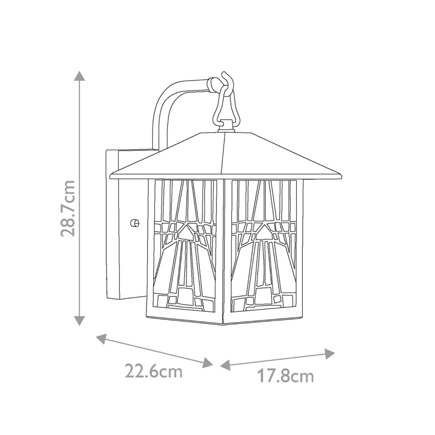 Elstead QZ-INGLENOOK2-S - Wandlamp voor buiten INGLENOOK 1xE27/60W/230V IP44