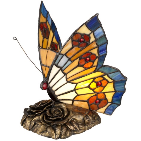 Staren Diverse Transparant Elstead QZ-OBUTTERFLY-TL - LED Decoratieve lamp TIFFANY 1xG9/3W/12/230V  vlinder | Lampenmanie