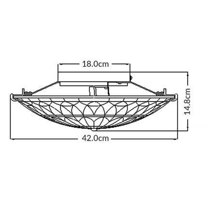 Elstead QZ-WEST-END-F - Plafondlamp WEST 2xE27/75W/230V