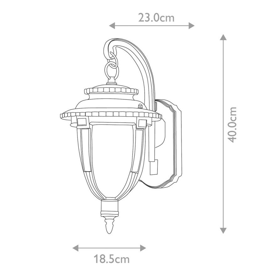 Elstead STL2-M-WB - Wandlamp voor buiten ST LOUIS 1xE27/100W/230V IP44