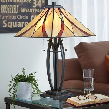 Elstead - Tafellamp Tiffany ASHEVILLE 2xE27/60W/230V