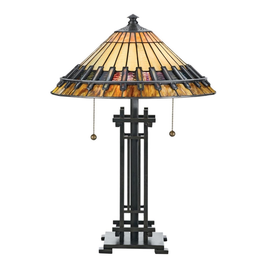 Elstead - Tafellamp Tiffany CHASTAIN 2xE27/60W/230V