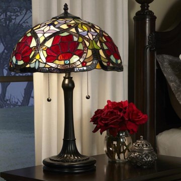 Elstead - Tafellamp Tiffany LARISSA 2xE27/60W/230V