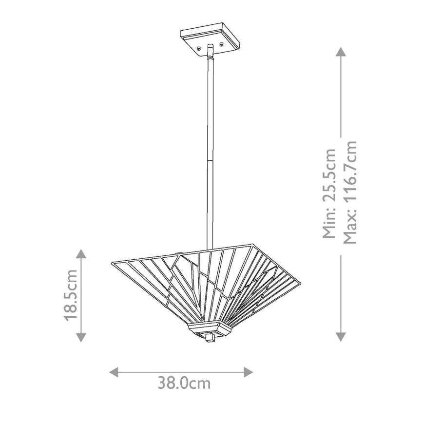 Elstead - Hanglamp met vaste pendel ALDERLEY 2xE27/60W/230V