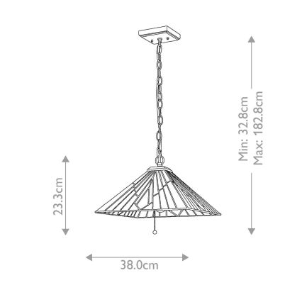 Elstead - Hanglamp aan een ketting ALDERLEY 2xE27/60W/230V
