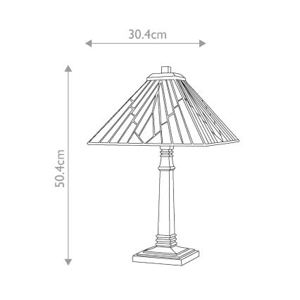 Elstead - Tafellamp Tiffany ALDERLEY 1xE27/60W/230V