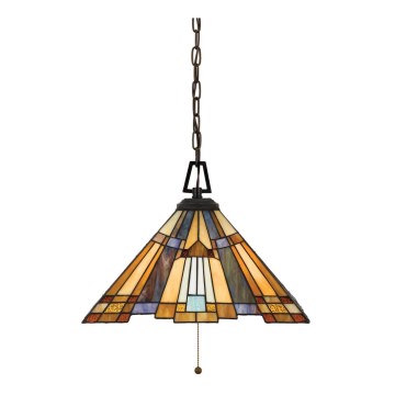 Elstead - Tiffany INGLENOOK kroonluchter met ketting 3xE27/60W/230V