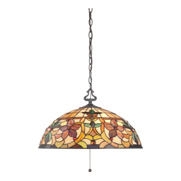Elstead - Tiffany-kroonluchter met ketting KAMI 3xE27/60W/230V