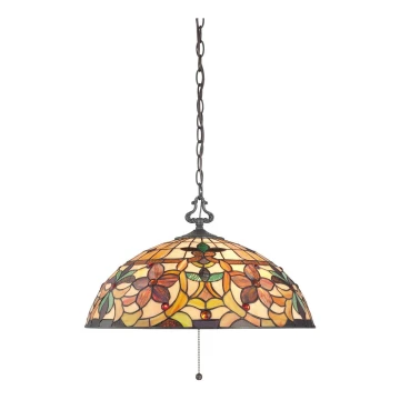 Elstead - Tiffany-kroonluchter met ketting KAMI 3xE27/60W/230V