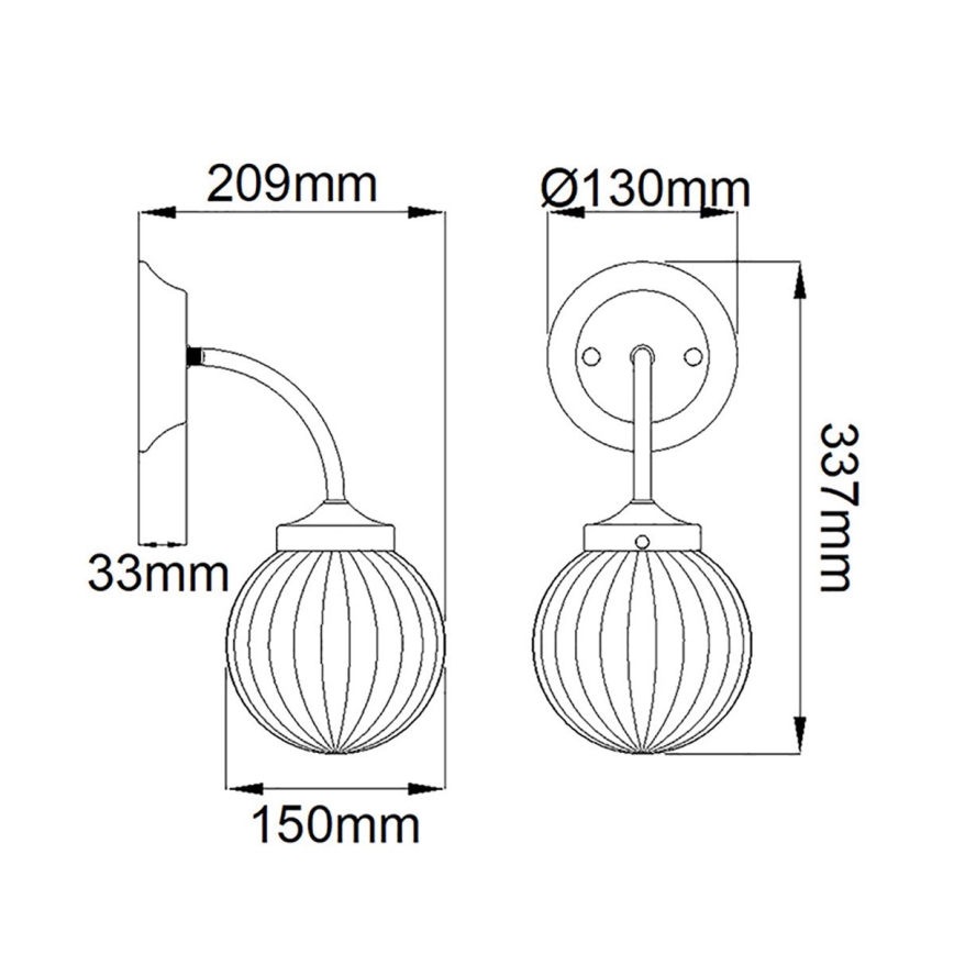 Elstead - Wandlamp COSMOS 1xE14/60W/230V wit/messing