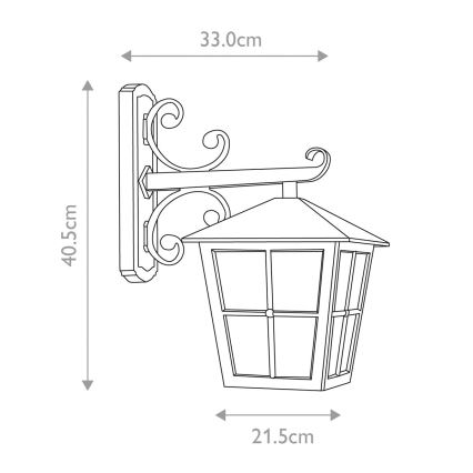 Elstead - Wandlamp voor buiten CANTERBURY 1xE27/100W/230V IP43