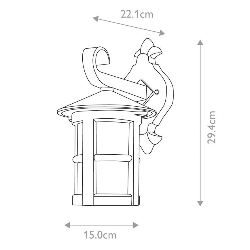 Elstead - Wandlamp voor buiten HEREFORD 1xE27/100W/230V IP43
