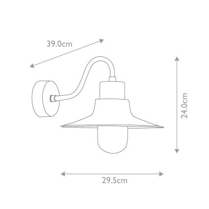 Elstead - Wandlamp voor buiten SHELDON 1xE27/100W/230V IP44 turquoise