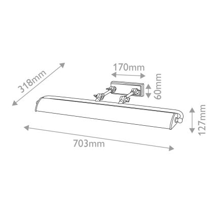 Elstead - Schilderijlamp WINCHFIELD 4xE14/40W/230V zwart