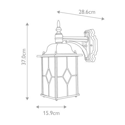 Elstead WX2 - Wandlamp voor buiten WEXFORD 1xE27/100W/230V IP23